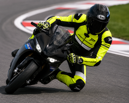 Motorcycle Leather Hi Vis One Piece Riding Suit CE Approved Protection